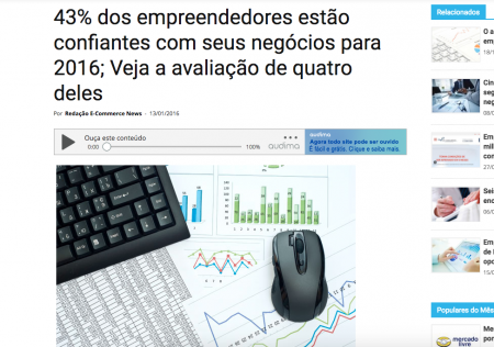 43% dos empreendedores estão confiantes com seus negócios para 2016