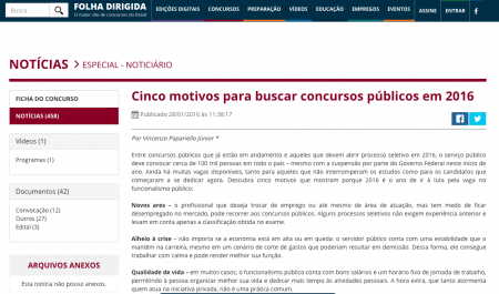 Cinco motivos para buscar concursos públicos em 2016