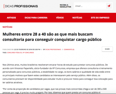 Mulheres entre 28 a 40 são as que mais buscam consultoria para conseguir conquistar cargo público