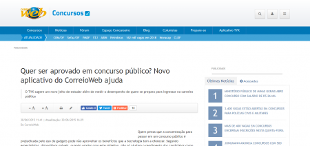 Quer ser aprovado em concurso público? Novo aplicativo do CorreioWeb ajuda