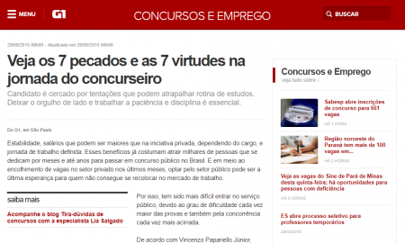 Veja os 7 pecados e as 7 virtudes na jornada do concurseiro